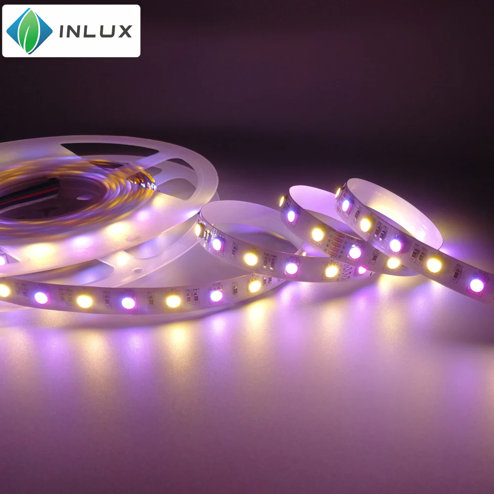 DC 24V smd 5050 RGB+W warm white 60LEDs/m waterproof ip20 indoor flexible stripe multicolor addressable rgbw led strip light