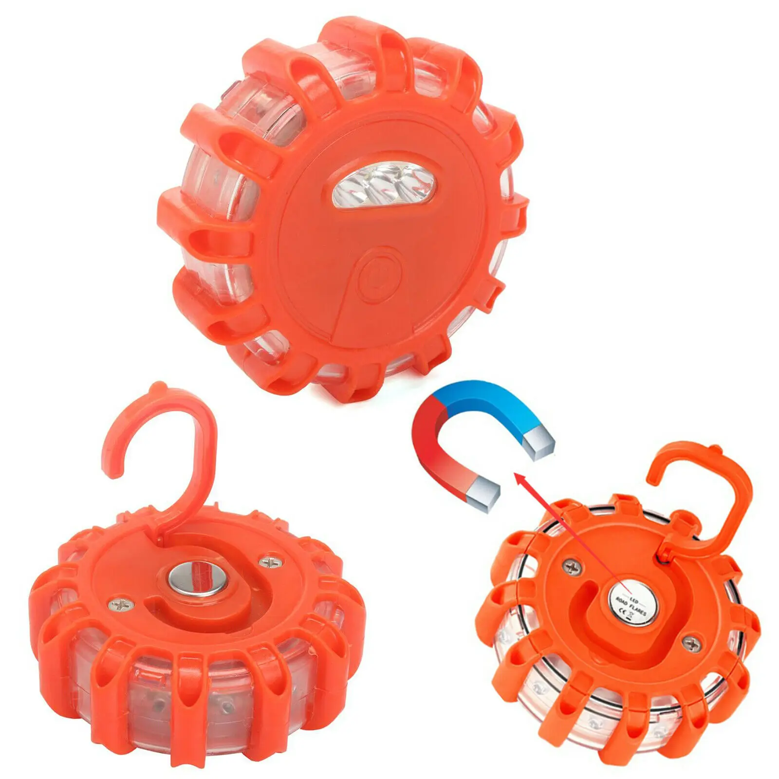 
Emergency LED Road Flare Traffic Beacon Light Security Warning Lamp Lantern Car Boat For Vehicles With Battery Operated 