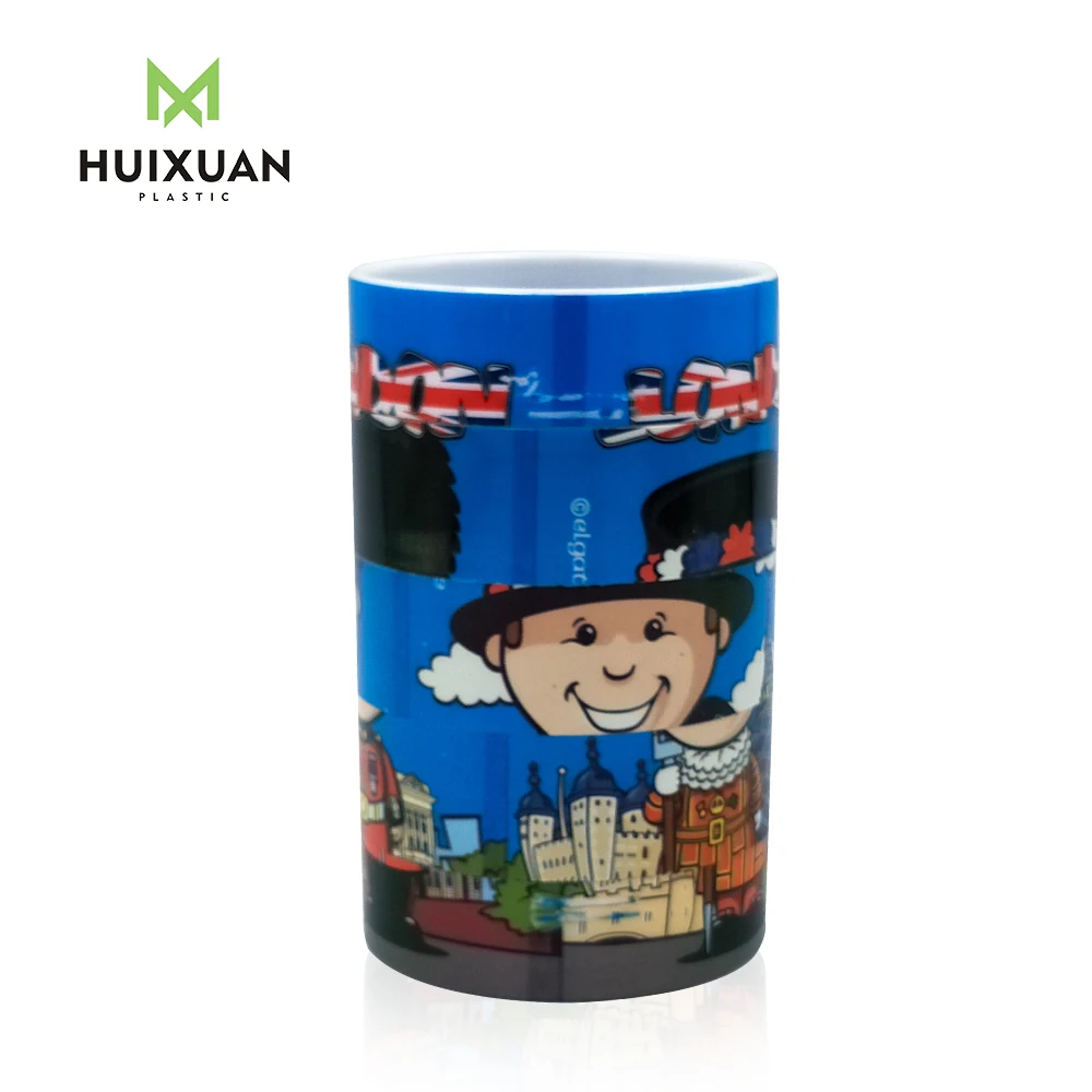 Factory supplier custom rotating cup sliding mugs plastic puzzle mug