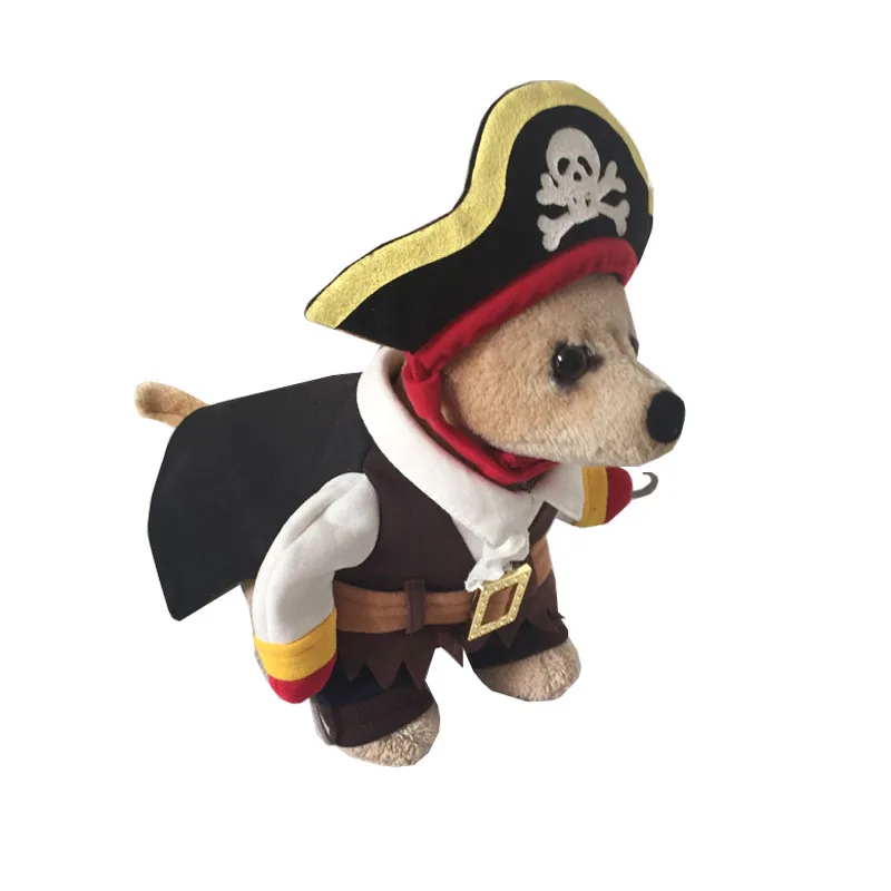 New Funny Pet Clothes Caribbean Pirate Dog Cat Costume Clothes