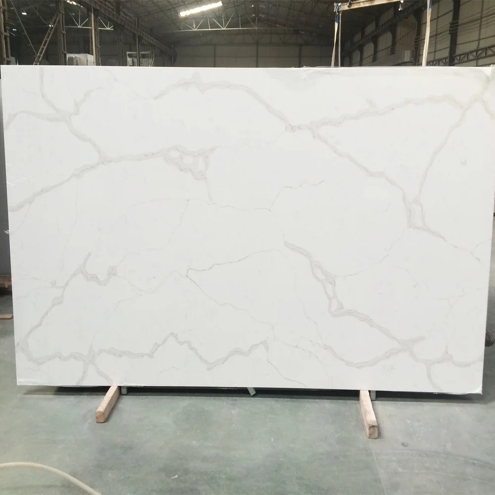 Недорогая кварцевая плита Yasta Calacatta, искусственная плита, столешница, цена