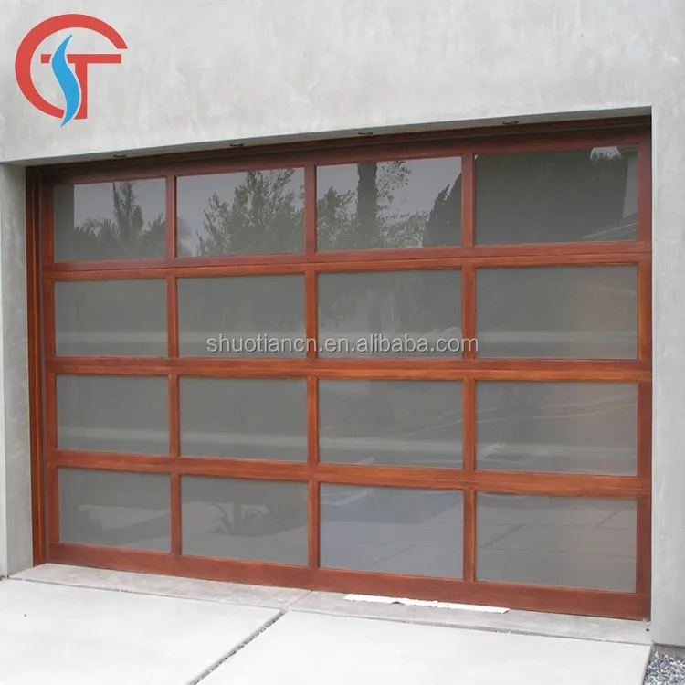 Aluminum Clear Frost Glass Panel Garage Doors Prices For Sale