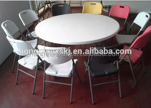 180cm 1.8m 6FT Banquet catering Plastic Folding table,modern easy storage restaurant 6ft folding round table