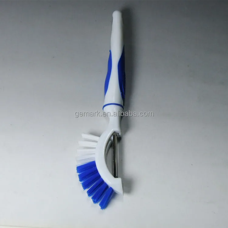Blue Kitchen tool Fruit  Vegetable Cleaning Brush Potato Peeler