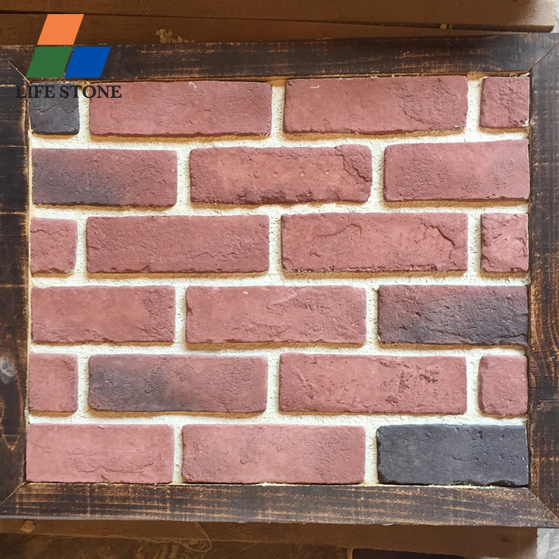 China  factory outdoor decorative wall clay red bricks faux cultural brick wall panel
