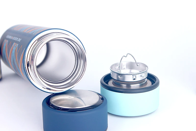 Пищевой прозрачное вакуум нержавеющей стали кружка тепловой колбу бутылка воды