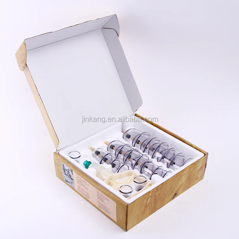 
Hot sale Chinese traditional plastic Cupping hijama 18 cups without fire 