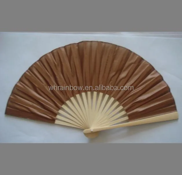 Chinese style 21cm customized fabric bamboo hand fan