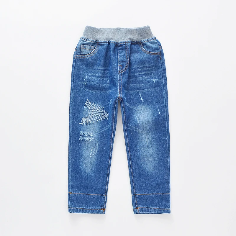 
DRNN1901B03 2019 New design kids jeans pant fashion blue boys jeans cheap wholesale kids jeans 