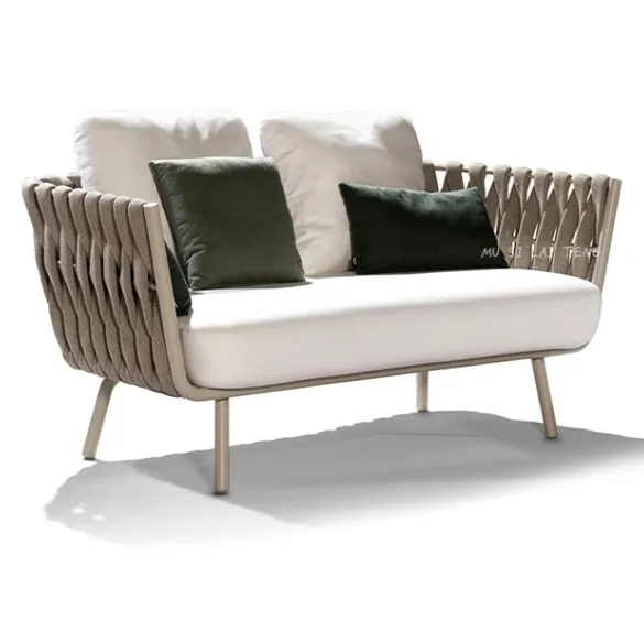 Современный дизайн, уличная мебель, комплект двухместных ленточных диванов