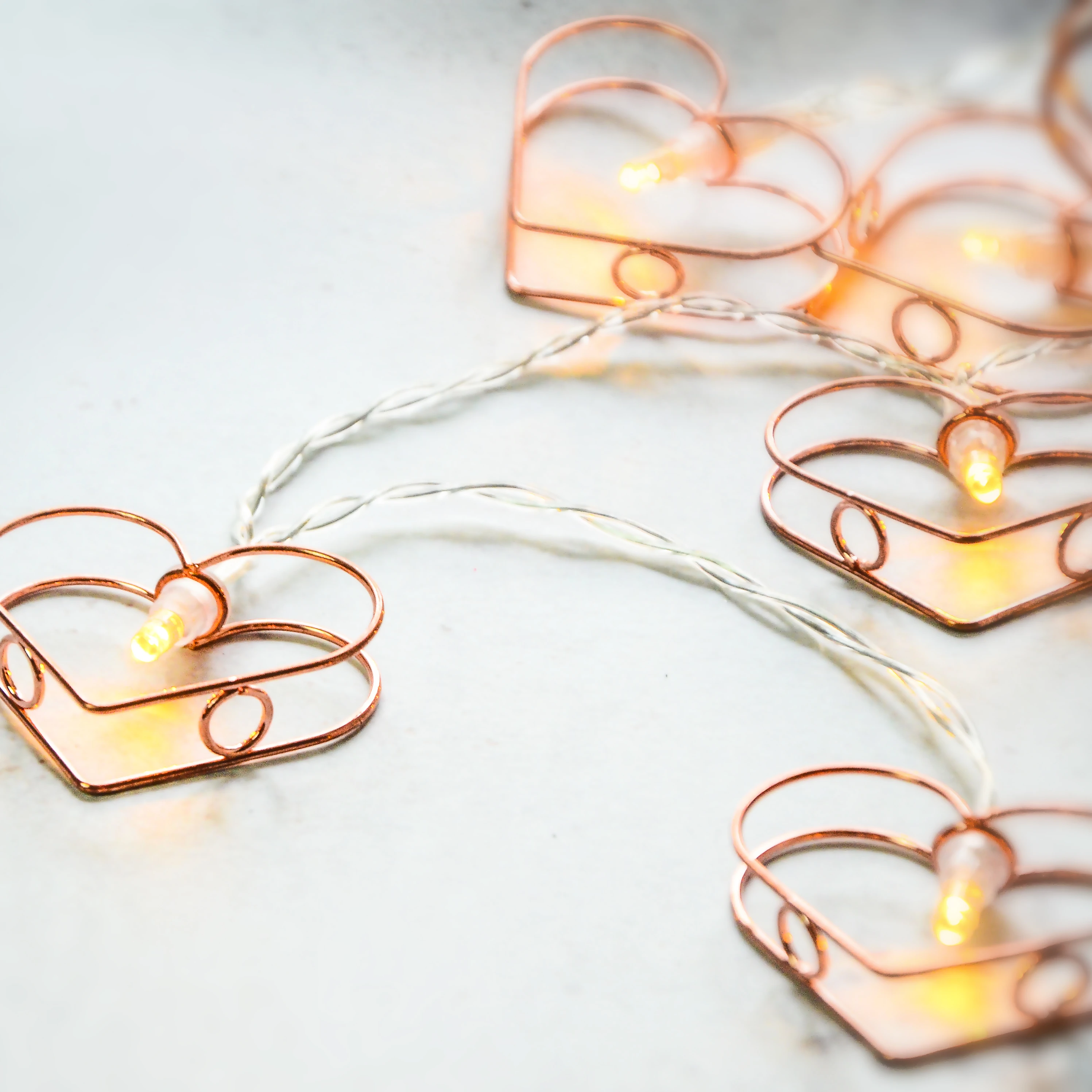 Love Hearts Light luces de navidad Decoration Ramadan Indoor Wedding Metal Gloden Heart Shape Light Love Light