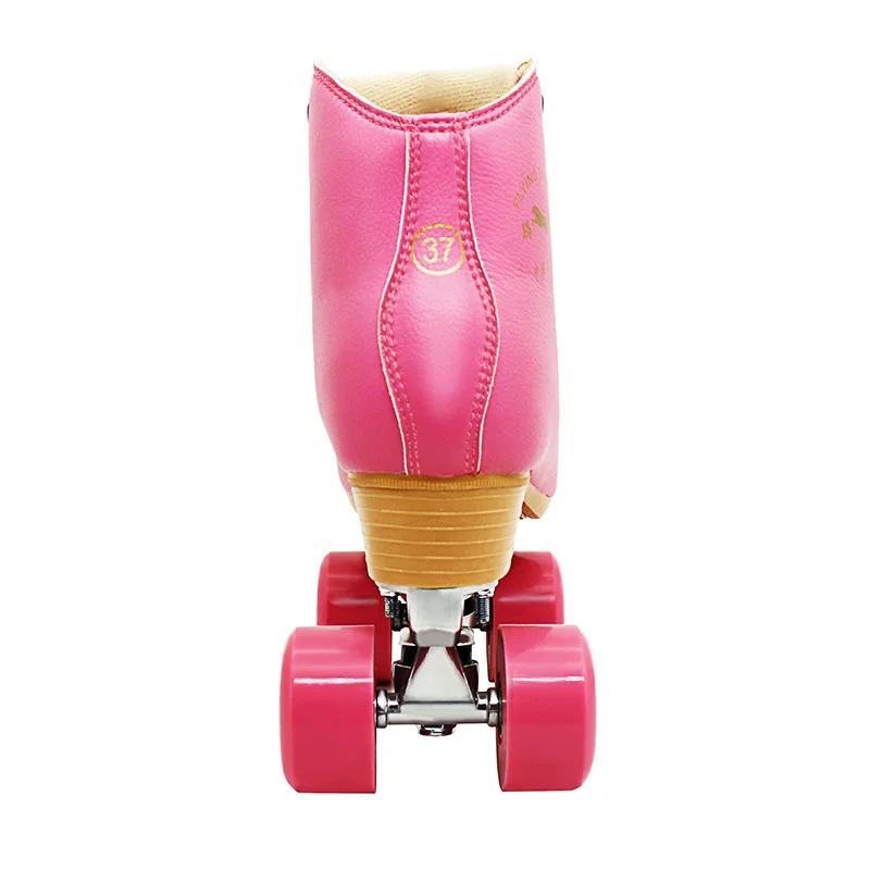 Plate Customize Colorful 4 Wheel Aluminum 58*32mm PU Cast Wheel Quad Skate Rental Rink Skating US 1- US 13 Boot Leather Dongguan