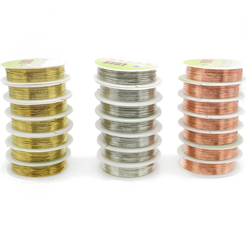 XULIN Good Quality Round Smooth Brass Beading, Jewelry Making Copper Wire