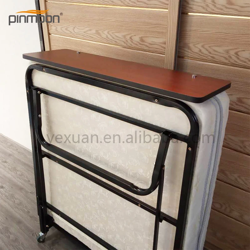 Высококачественная гостиничная подвижная односпальная складная металлическая кровать