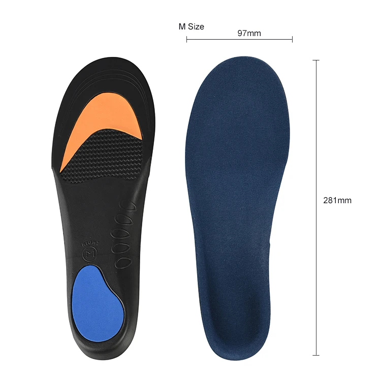 Free sample silicone gel full length shoe insole Foot care EVA orthopedic orthotic insoles for flat foot