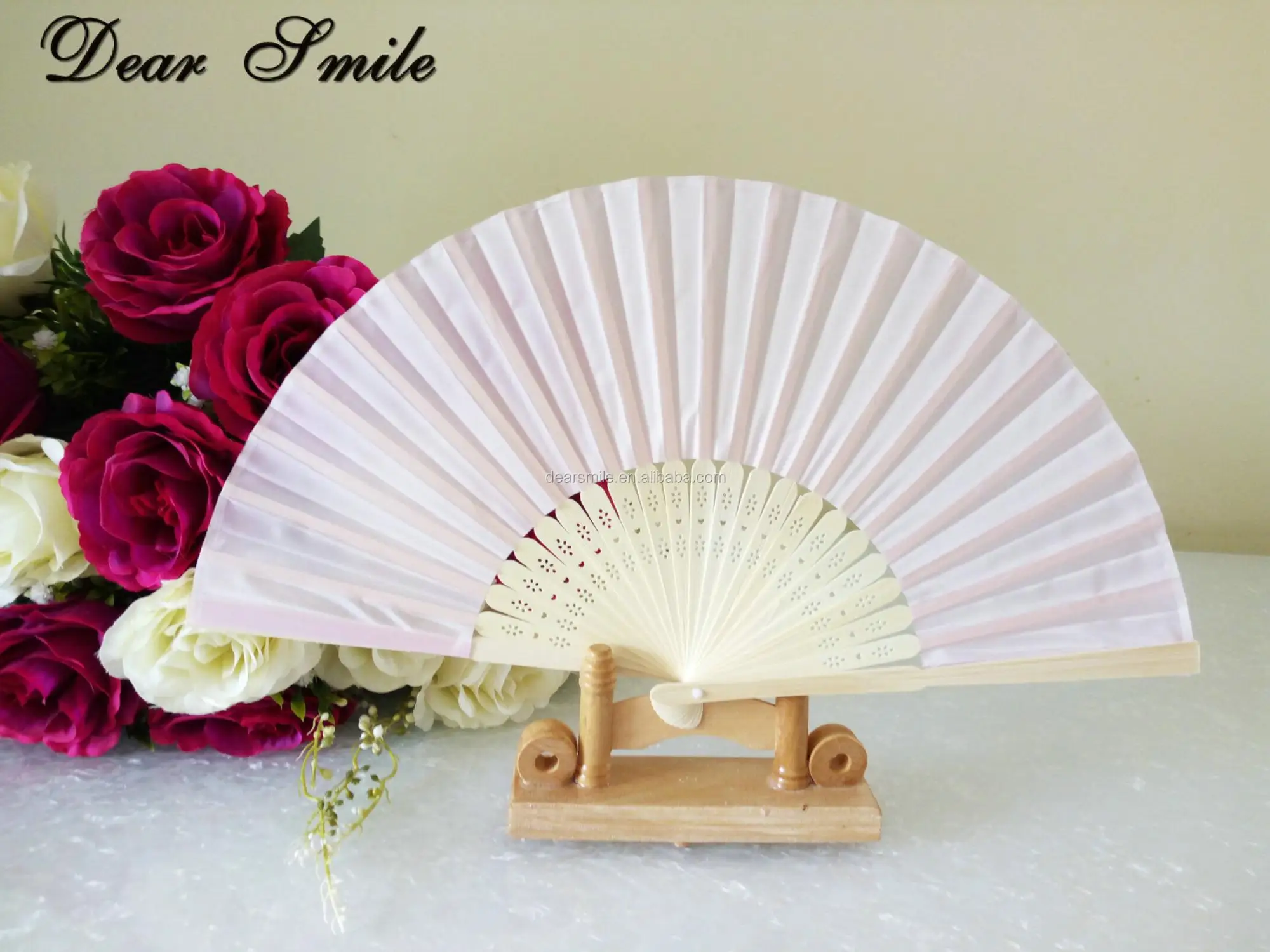 Hot Selling Summer promotional gift portable personalized hand fan folding logo bamboo hand fan