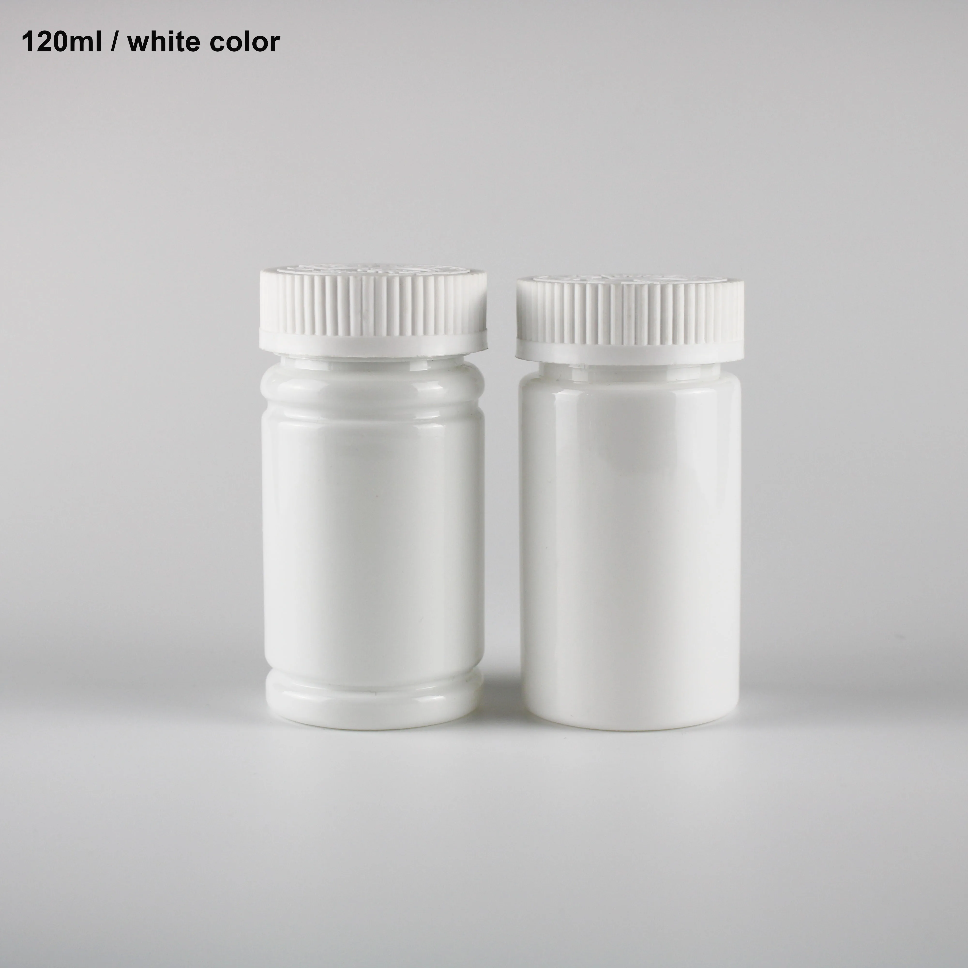 
clear plastic PET 120ml medicine bottle for capsule pill packaging 