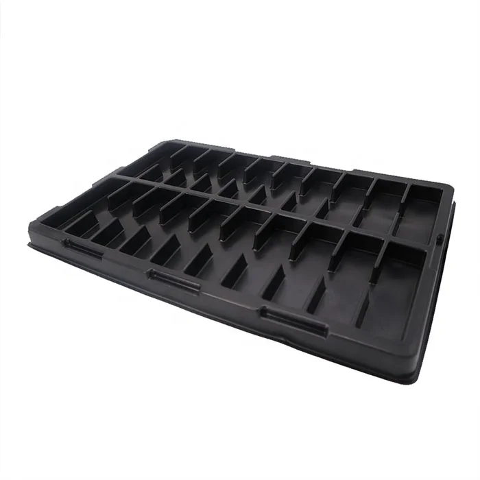 High quality plastic black esd pcb tray antistatic electronic components ODM OEM PVC/PET/ABS blister tray package
