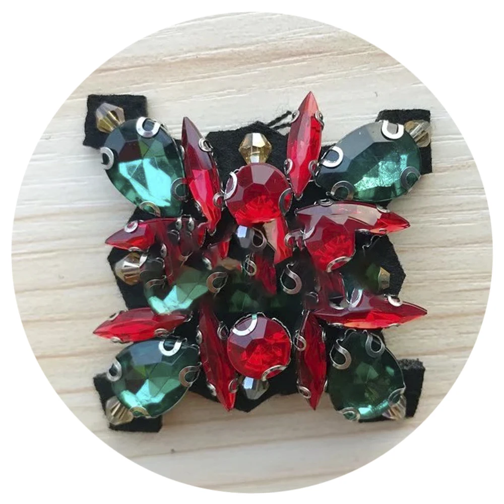 China manufacturer rhinestone applique patch rhinestone hotfix patches rhinestone patch beaded