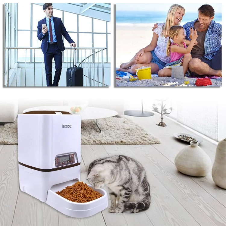 Automatic Cat Feeder 6L Pet Feeder Dog Food Dispenser with Time and Meal Size Programmable Meal Call