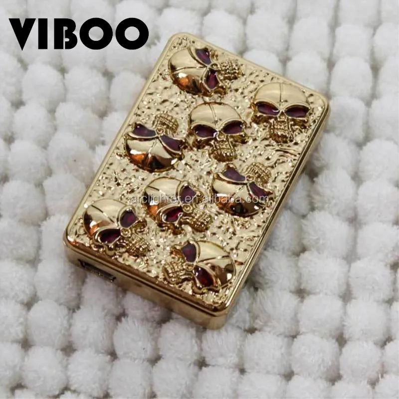 Металл USB зарядки череп электронные легче