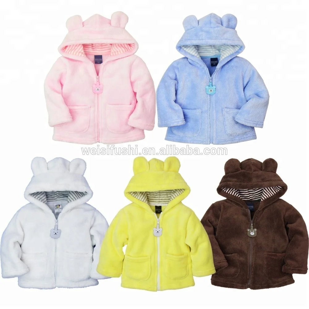 
hot fashion coral fleece infant outwear/oem custom baby winter jackets 