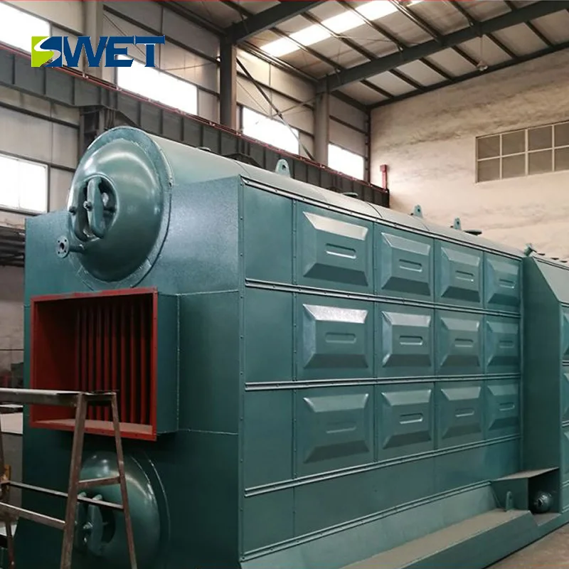 Low pressure biomass boiler fired Double drum chain(SZL)10T steam Boiler