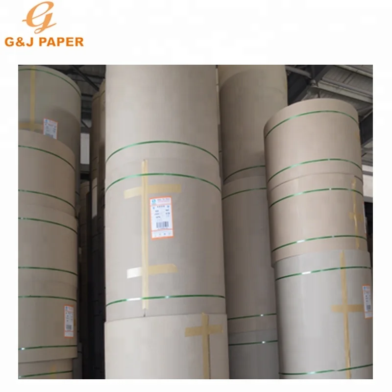 Recycled Kraft Liner Paper Offset Printing Wood Pulp G & J Paper Brown or White GJ Test LINER 45 Mechanical Pulp 80-300GSM
