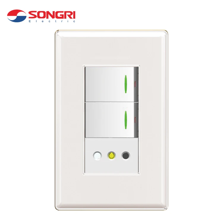 
Songri Brand European Standard UK Black Color Home 3 Gang 1 Way Light Switch 