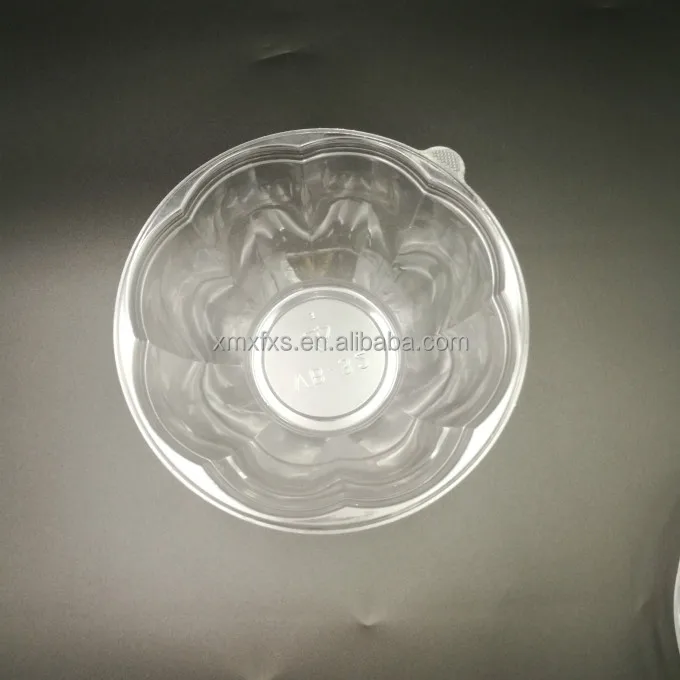 16 oz Clear Disposable take away plastic salad bowl
