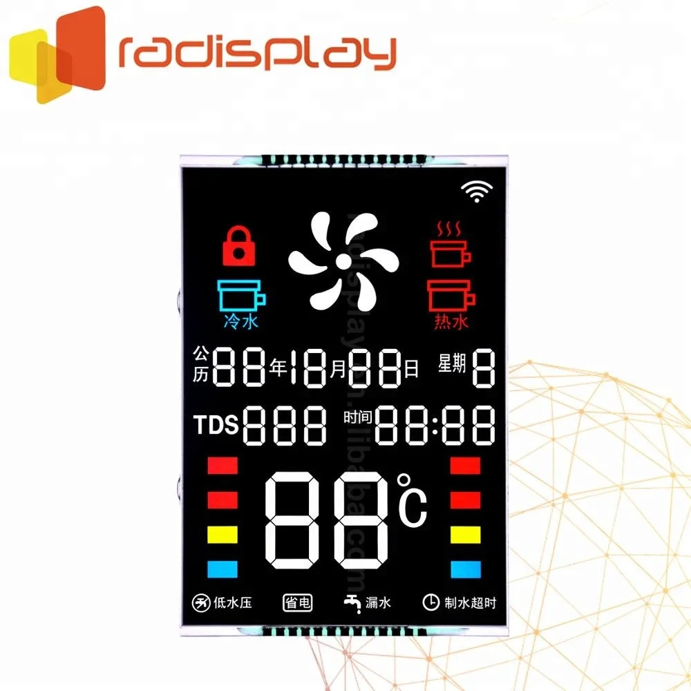
4 Digit Transparent 7 Segment Custom Monochrome Lcd Display 