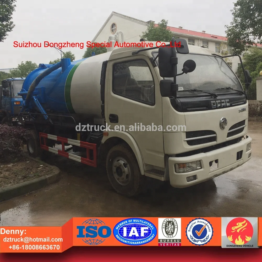 6 m3 sewer cleaning truck, 6000 liters sewage tank truck, 6 cbm sewer tanker truck for sale