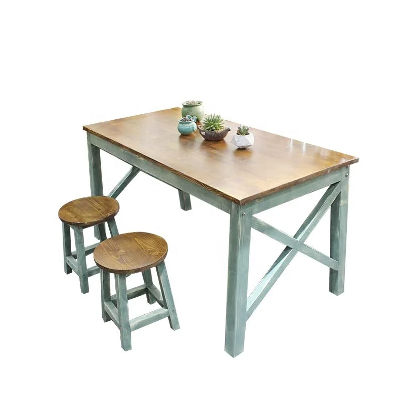 DIY Different Custom French Farmhouse Style Dining Table and Chair Restaurant Home Furniture