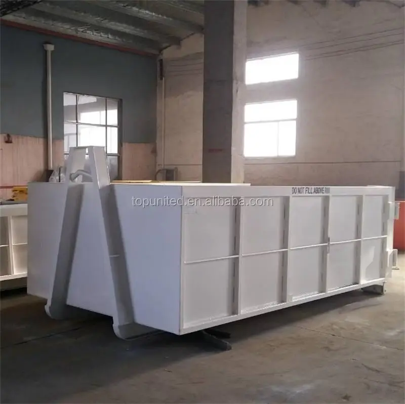 18CBM waste management waste recycling stackable hook lift bin customized hook lift container