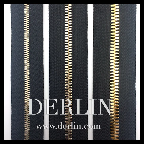 #8 Polished Garment Handbag Designer Brand Gunmetal Gold Silver Symmetrical Corn Teeth Metal Zipper