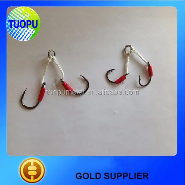 Оптовая продажа нержавеющей стали рыба двойной крючки, jig assist крючки
