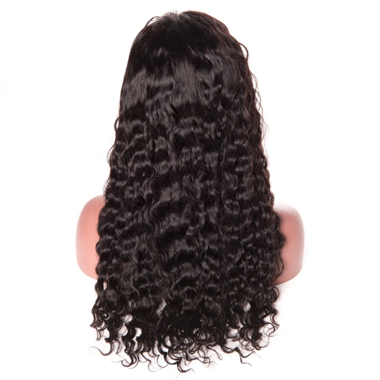Wholesale best real natural 100% indian human hair wigs, water wave 28 inch wig human hair, Brazilian hair swiss lace hair wig