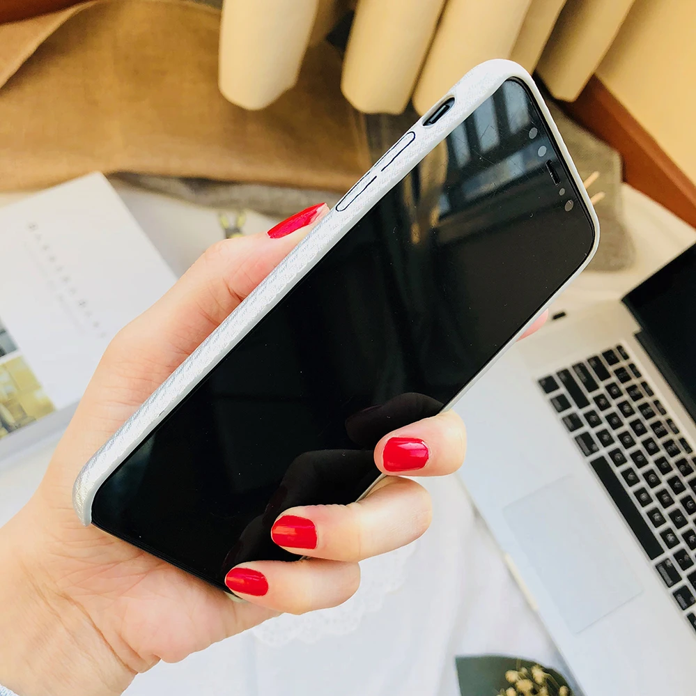 Простой стиль 6 7 8 плюс х кожаный чехол для Iphone