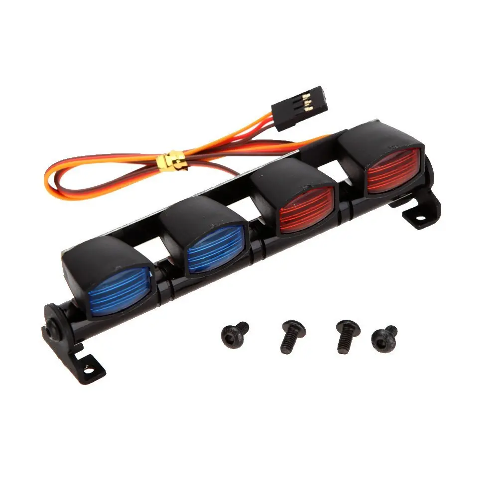 RC Roof Mount Multi-function Ultra Bright LED Lamp Light for 1/10 1/8 RC HSP TAMIYA CC01 4WD Axial SCX10 Model Car