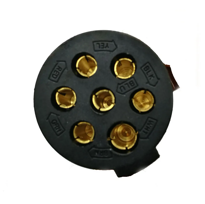 Chinese factory CE ROHS 7 Pin 24V/12v PVC plastic plug N style screw nut best quality trailer plug connector