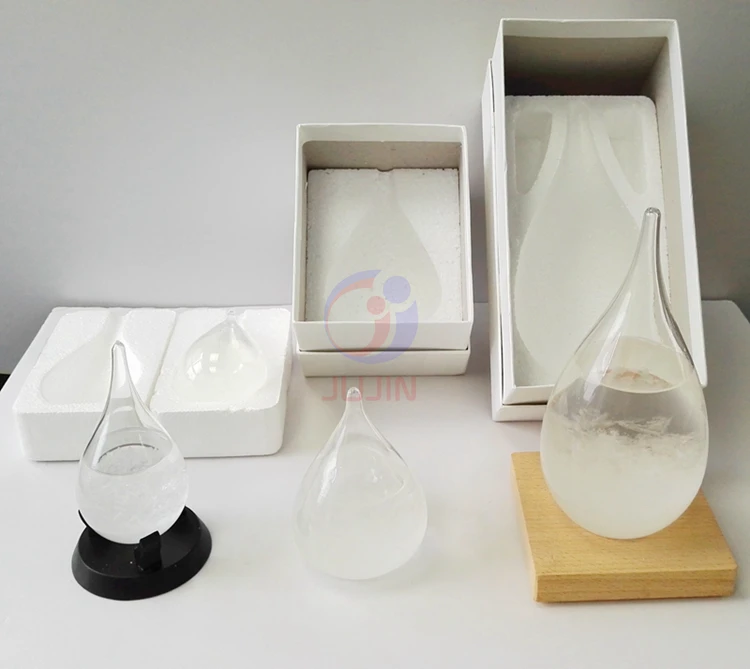 
Storm Glass Promotional Gift Weather Forecast Bottle Barometer Bottle with wooden base 