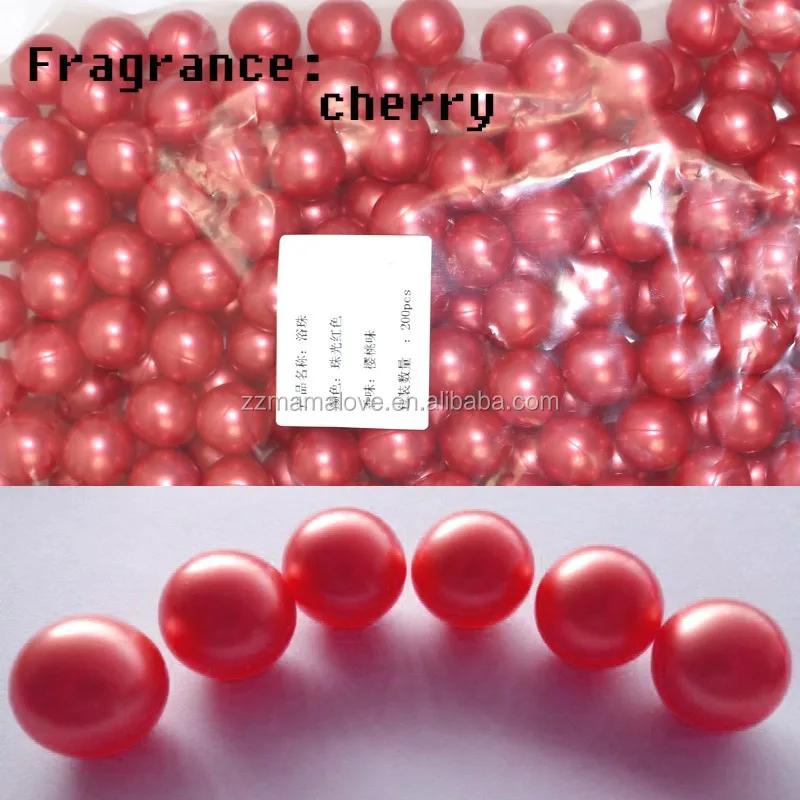 
Wholesale 3.9g Red Pearl Round-shaped Bath Oil Beads Cherry Fragrance Bath Oil Pearls SPA 100pcs/lot 