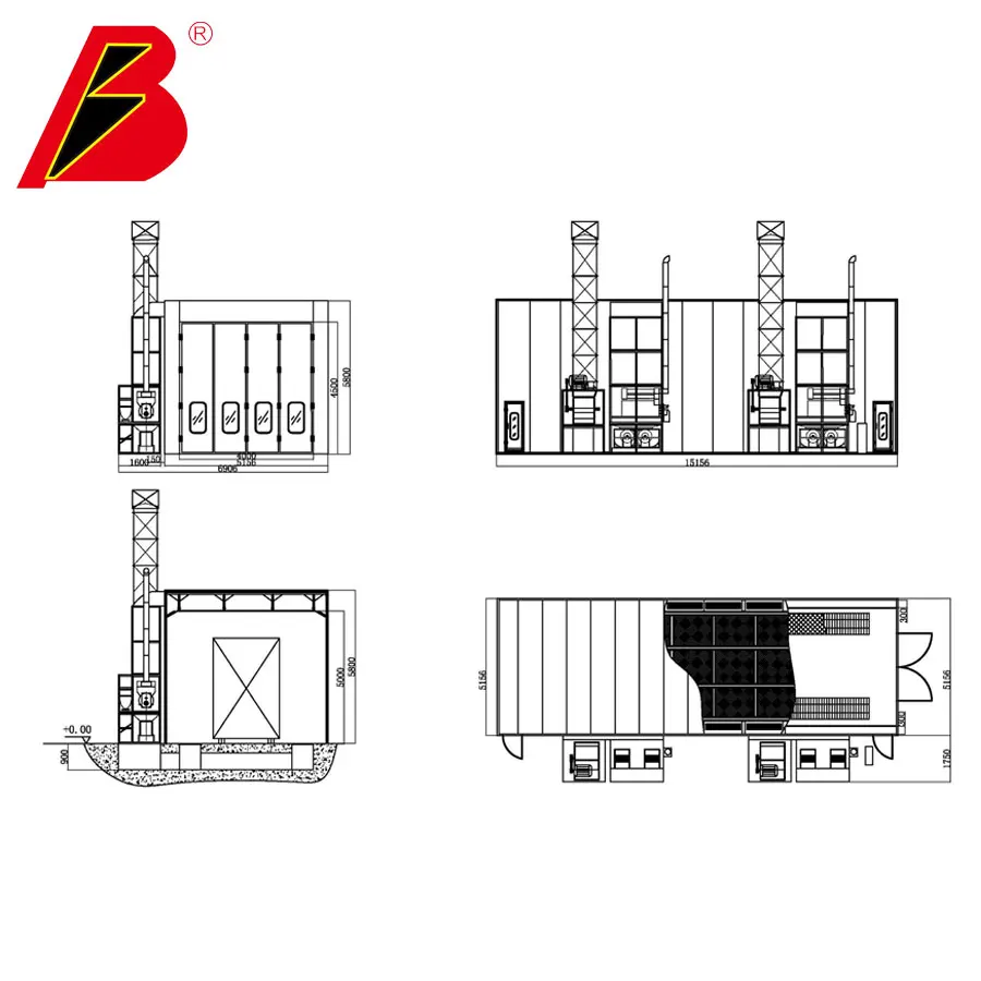 Индивидуальная промышленная автобусная покрасочная камера, оборудование для покраски, покрасочная комната на заказ, грузовик, покрасочная комната