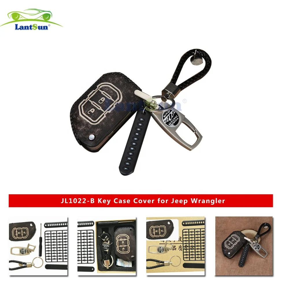 
Lantsun JL1022 key cover For Jeep JL for wrangler accessories 2018+ JL Key Case Cover for Jeep JL for wrangler 