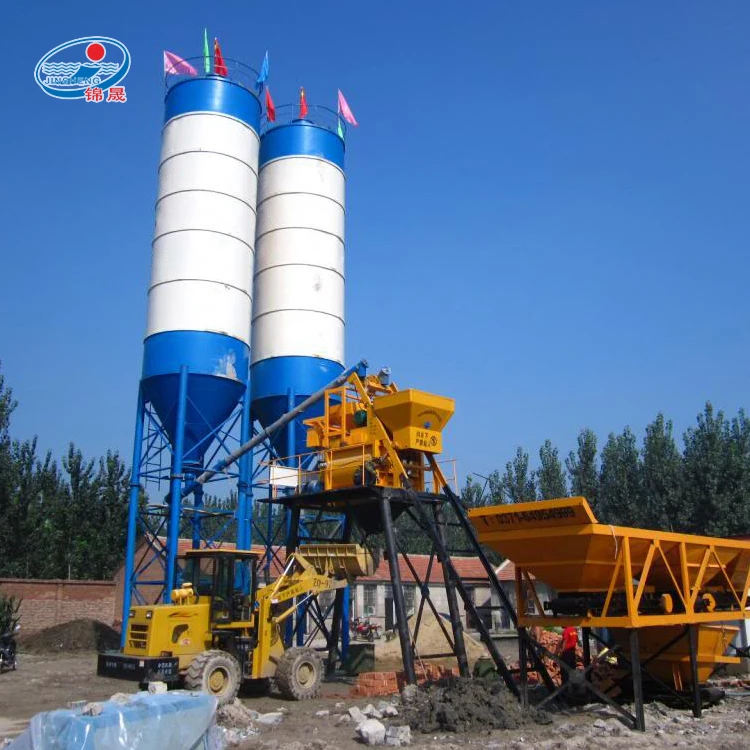 Factory direct sale reliable quality HZS50 concrete mixing plant with small mortar mixer