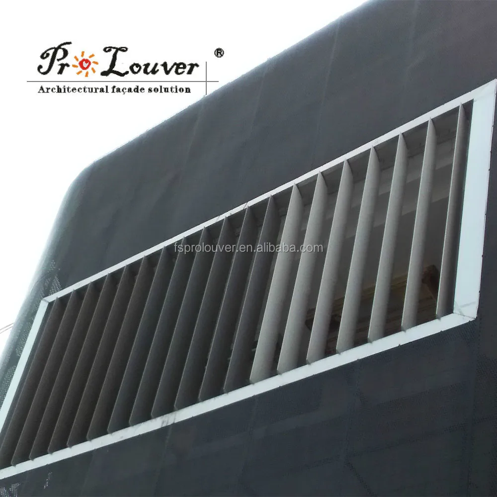 Aluminum Window Screen, Aerofoil Blades Louver, Aerofoil Louver Window