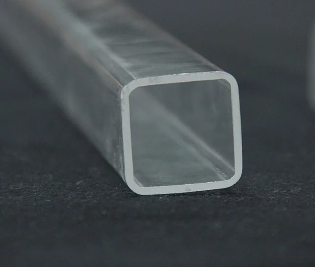 Customizable Strength Square Shape Quartz Tube square shape glass tube