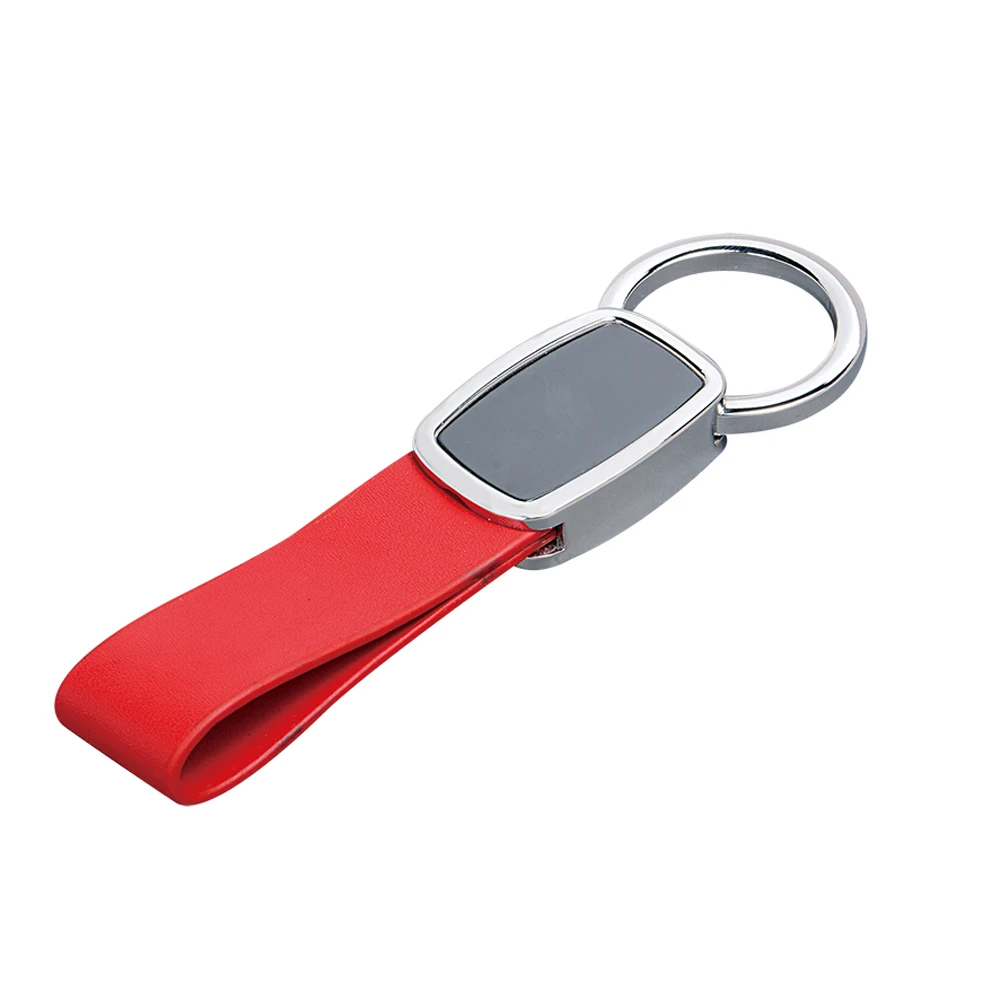 Metal Printed Key Holder Souvenir Blank Trinke Car Logo Keyring Custom Leather Keychain