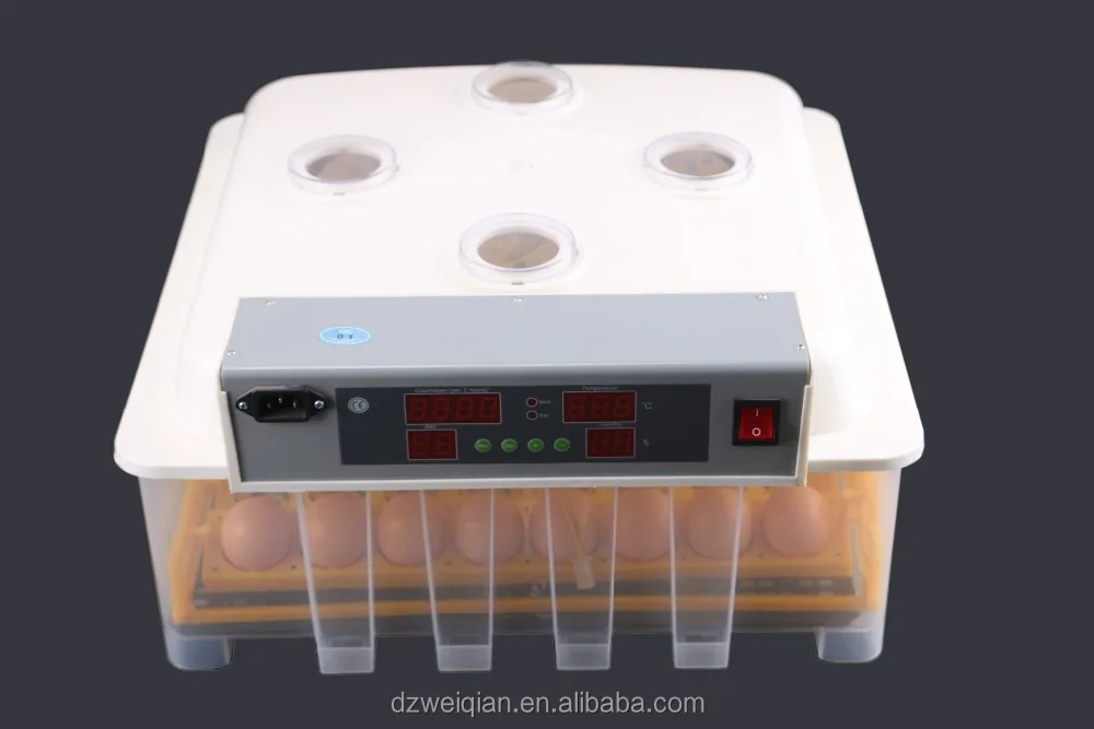 Good quality new agricultural machines automatic egg incubator 56 eggs double screen