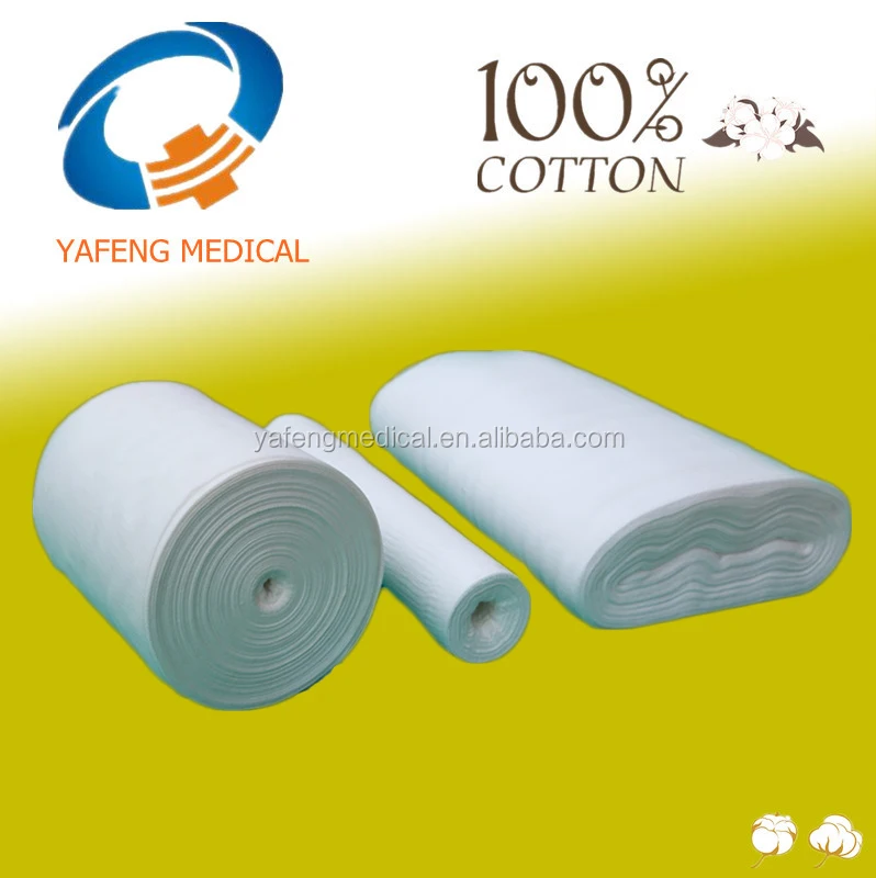 
Made In China CE Standard pure white and soft absorbent medical cotton gauze roll 